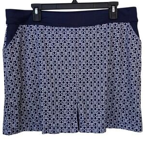 Callaway Opti-Dri Golf Skort XL Navy White Geometric Print Athletic Skirt Pocket